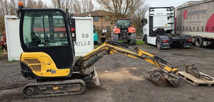 YANMAR MINI PELLE SUR CHENILLES SV18 – DIESEL – 1,9T –  1087 HEURES – ANNEE 2019  12932