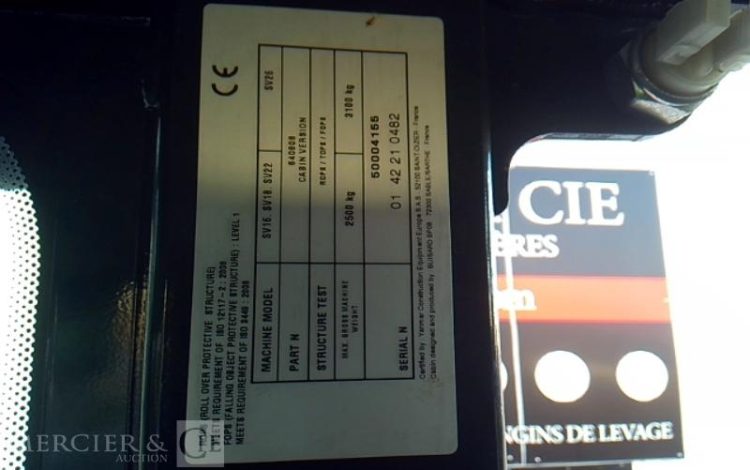 YANMAR MINI PELLE SV26 2T6 196H AN2022 JAUNE 17391