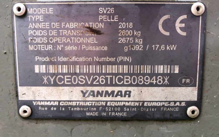 YANMAR SV26CR-CANOPY  325132