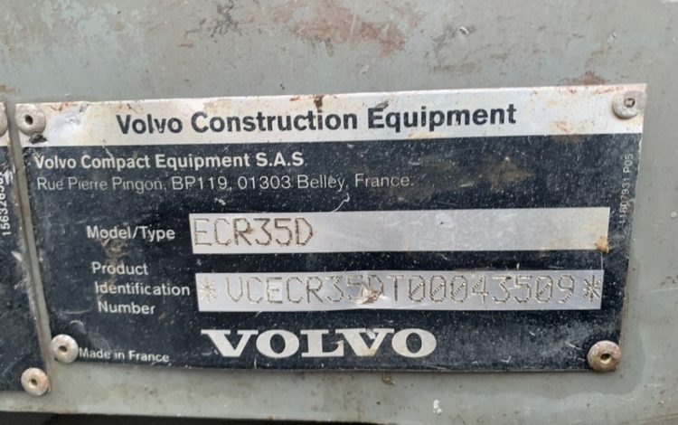 VOLVO ECR35D  265456