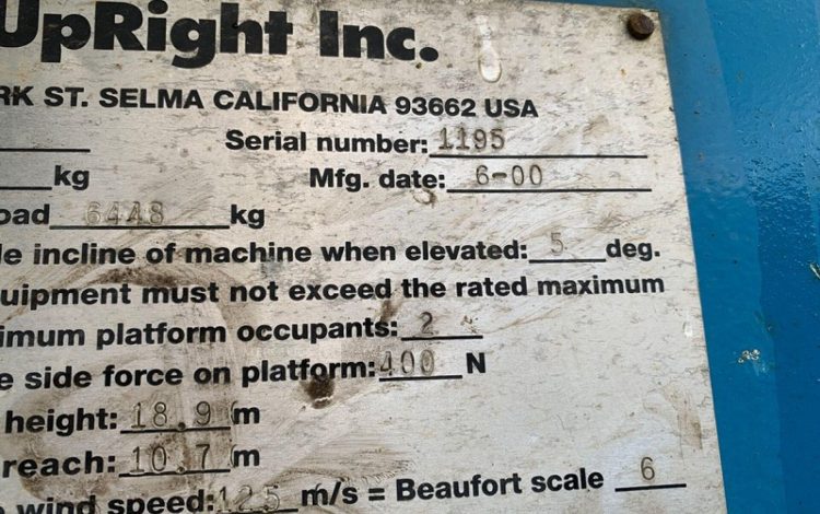 UPRIGHT AB62  UPRIGHT