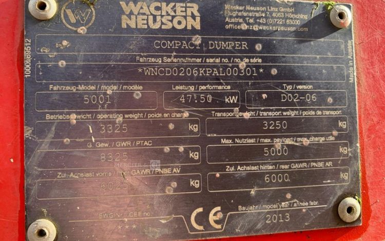WACKER NEUSON 5001 / D02-06  118159