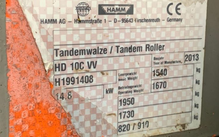 HAMM HD10CVV  F330F005