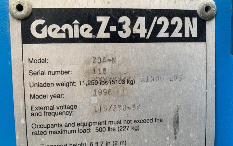 GENIE Z34/N  TE12A610