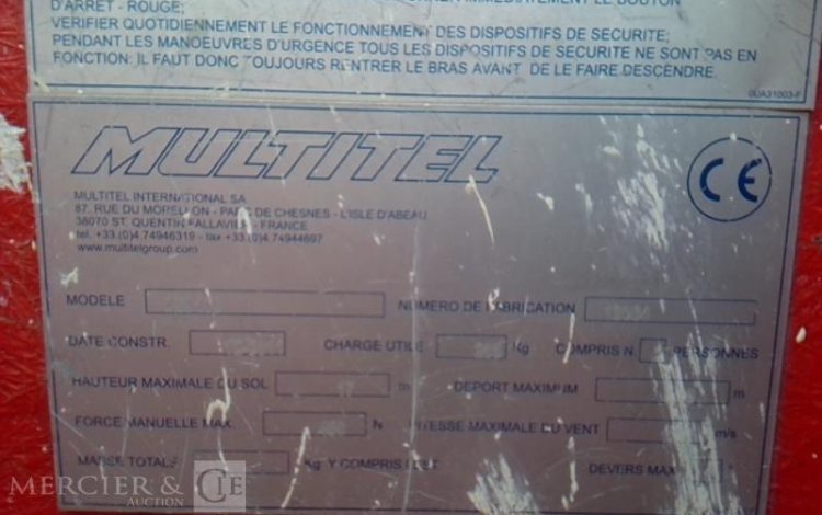 IVECO 35S11 AVEC NACELLE MULTITEL MX170 16M  BZ-789-BM