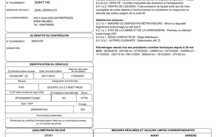 FIAT DUCATO 3.0 2.2 100 MULTIJET PACK BLANC CS-932-MY