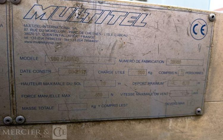 IVECO 35S11 AVEC NACELLE MULTITEL 160ALUDS 16M  CT-417-VS