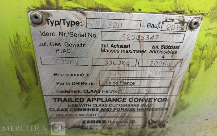 CLAAS CHARIOT COUPE V600  DT-368-FC