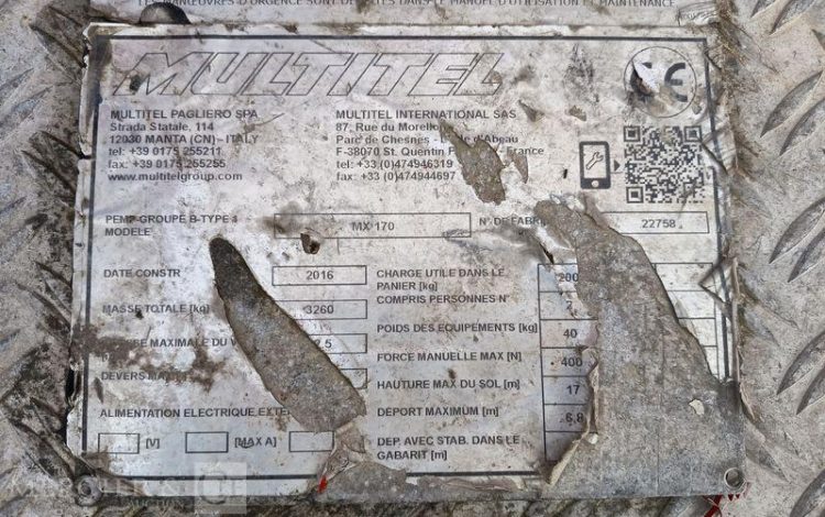 MULTITEL DAILY AVEC NACELLE MULTITEL MX170 16M – NON ROULANT  EC-822-KC