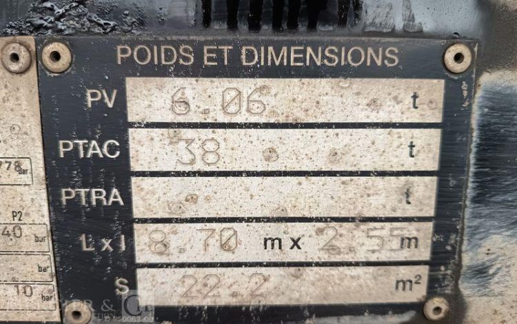 BENALU SEMI REMORQUE BENNE BASCULANTE – 3 ESSIEUX – PTAC 38 TONNES – ANNEE 2017  EQ-235-EH