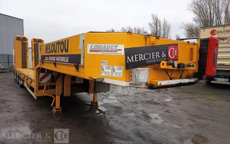 LOUAULT SEMI REMORQUE PORTE ENGIN SR34 3 ESSIEUX – PTAC 45 TONNES –  FC-354-HY