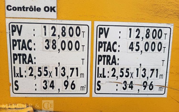 LOUAULT SEMI REMORQUE PORTE ENGIN SR34 3 ESSIEUX – PTAC 45 TONNES –  FC-354-HY
