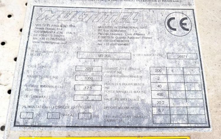 MULTITEL DAILY AVEC NACELLE MULTITEL MT202DS 20M  FE-735-KZ