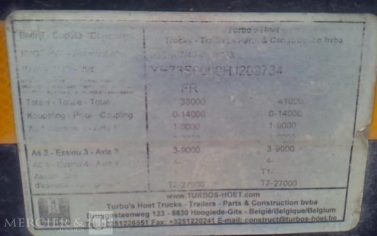 TURBOS HOET BENNE  FJ-984-YG