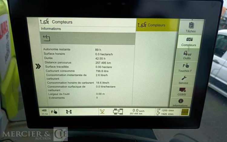 CLAAS TRACTEUR AGRICOLE AXION 830 CMATIC DIESEL – 3353 HEURES – ANNEE 2019  FJ-992-NF