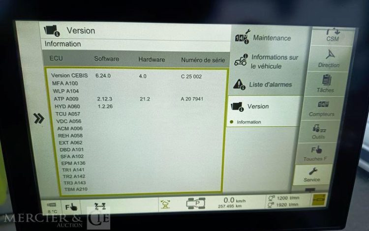 CLAAS TRACTEUR AGRICOLE AXION 830 CMATIC DIESEL – 3353 HEURES – ANNEE 2019  FJ-992-NF