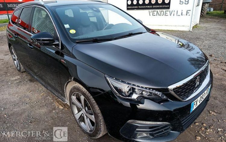 PEUGEOT 308 SW 1,6 BLUEHDI 120 S&S GT LINE – DIESEL – 136797 KMS – ANNEE 2019 BLANC FK-093-FB