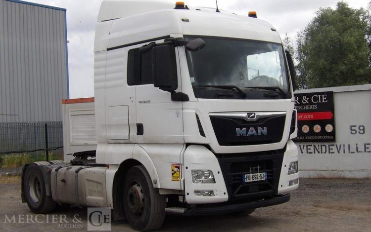 MAN TGX 18.510 4×2 BL SA PTRA 44 TONNES – 320185 KMS – ANNEE 2020 BLANC FQ-692-SJ