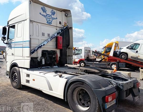 DAF XF 480 FT – PTRA : 44 TONNES – DIESEL –  840877 KMS – ANNEE 2020 BLANC FR-093-BJ