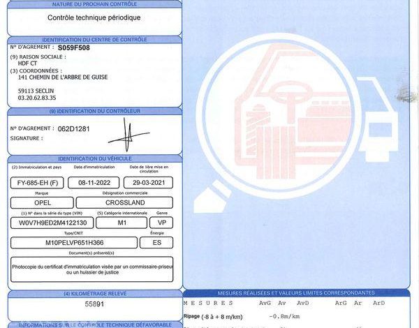 OPEL CROSSLAND 1.2 T 110ch ELEGANCE NOIR FY-685-EH