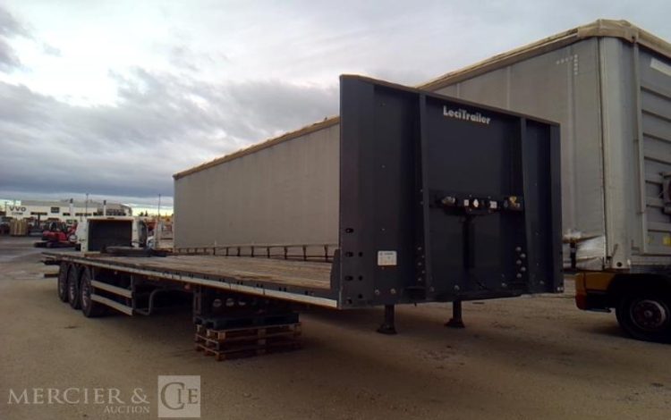 LECITRAILER SEMI-REMORQUE PLATEAU 3 ESSIEUX PTAC 38T GRIS GB-401-HW