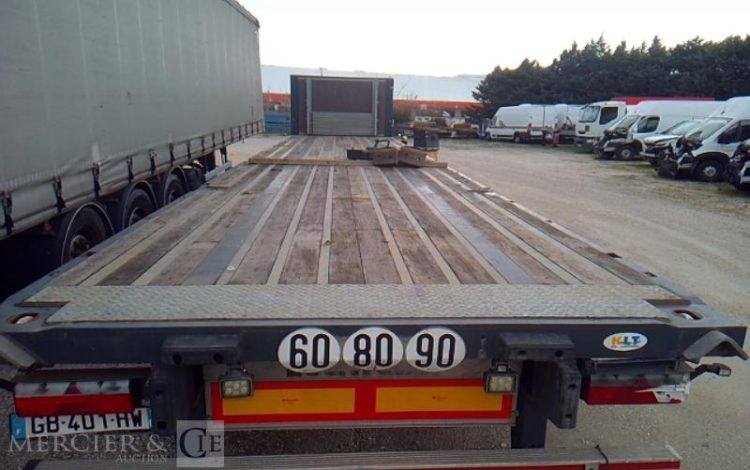 LECITRAILER SEMI-REMORQUE PLATEAU 3 ESSIEUX PTAC 38T GRIS GB-401-HW