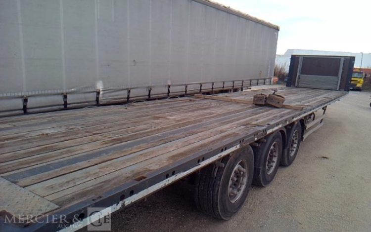 LECITRAILER SEMI-REMORQUE PLATEAU 3 ESSIEUX PTAC 38T GRIS GB-401-HW