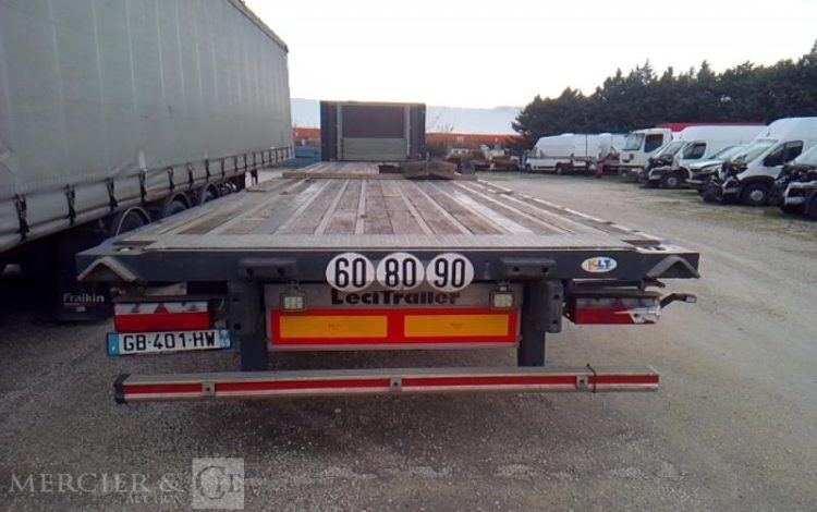 LECITRAILER SEMI-REMORQUE PLATEAU 3 ESSIEUX PTAC 38T GRIS GB-401-HW