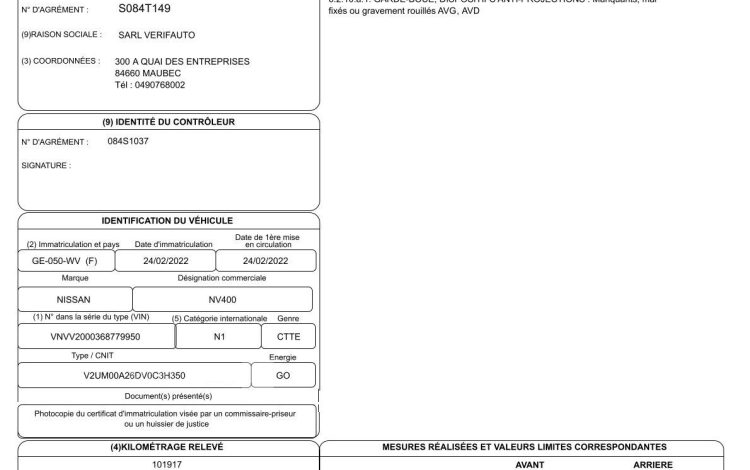 NISSAN NV400 20M3 L4H1 CAISSE HAYON OPTIMAL 2L3 BLANC GE-050-WV