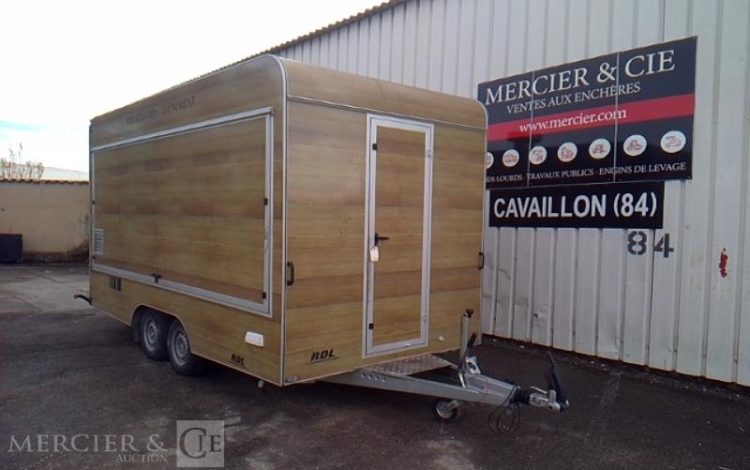 BW TRAILERS REMORQUE L 4200 FOOD TRUCK 2 ESSIEUX PTAC VERT GR-743-KD