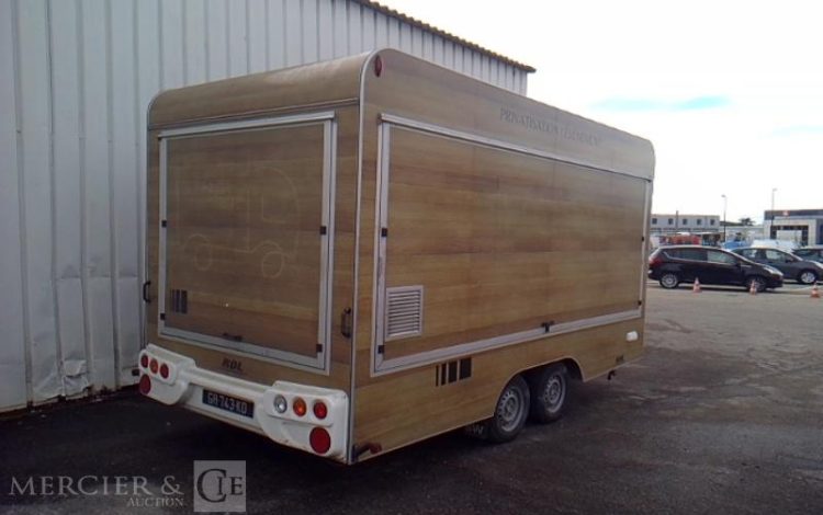 BW TRAILERS REMORQUE L 4200 FOOD TRUCK 2 ESSIEUX PTAC VERT GR-743-KD