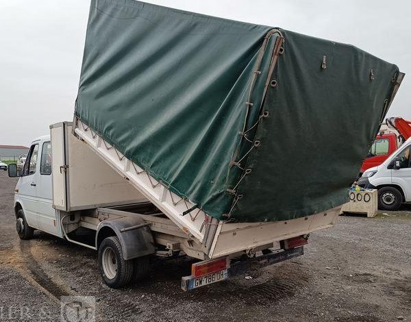 MERCEDES SPRINTER 411CDI 35 2.2D 109 CV  BENNE DOUBLE CABINE – DIESEL – AN 2003 BLANC GW-786-DH