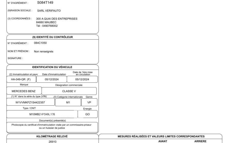 MERCEDES BENZ 250DLG  HA-049-QR