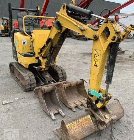 YANMAR MICROPELLE SV08-1A(S) A VOIE VARIABLE SUR CHENILLES DIESEL 1T – 1175 H – AN 2020  JAH918