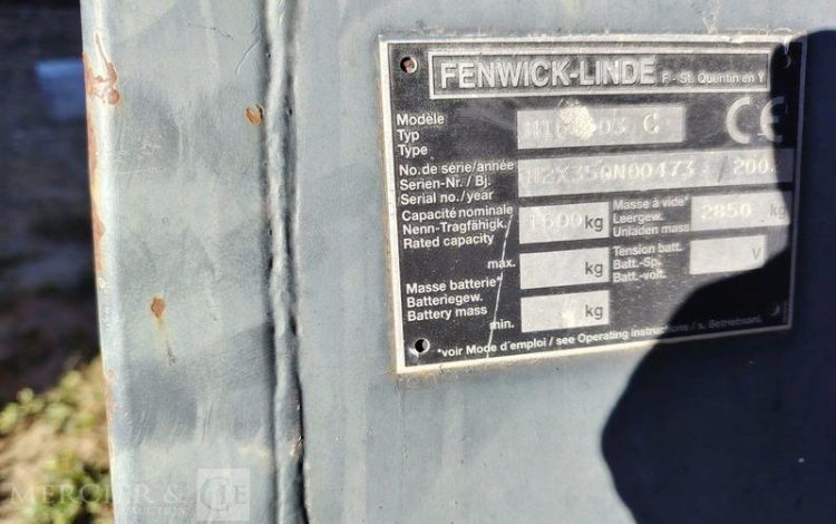 FENDT CHARIOT A MAT FRONTA H16C 3C -AN2002 – 12137H – EN DESIGNATION(13)  N00473