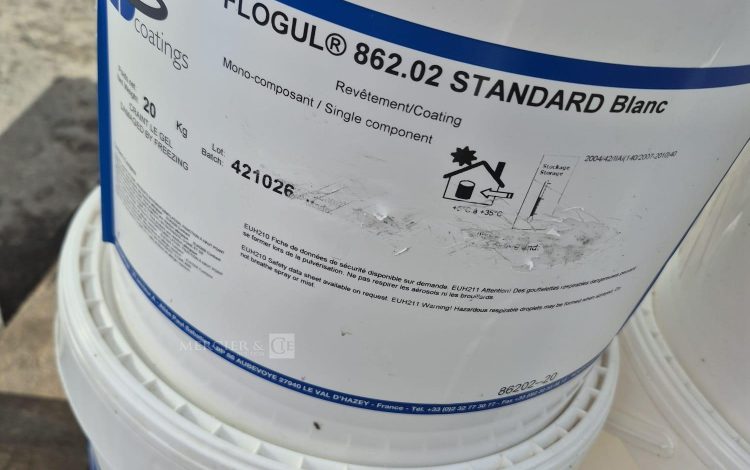 autre Lot de 5 Seaux de revêtement FLOGUL® 862.02 STANDARD Blanc  marque RS Coatings.  89
