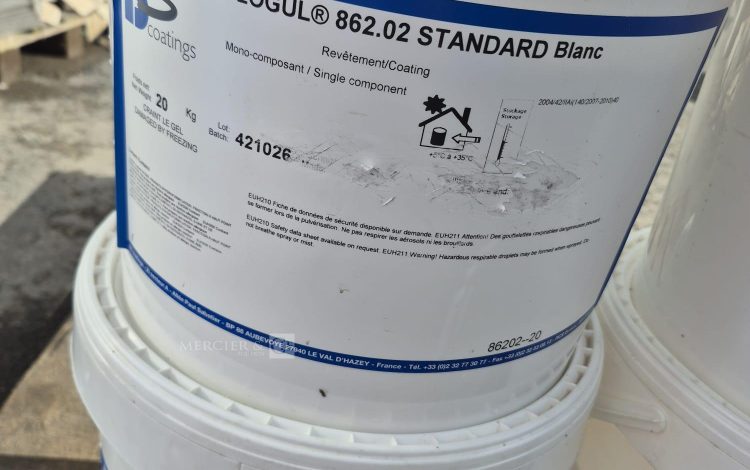 autre Lot de 5 Seaux de revêtement FLOGUL® 862.02 STANDARD Blanc  marque RS Coatings.  90