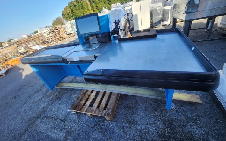 autre Comptoir de caisse professionnel de marque COP, équipé dun tapis roulant, écran  117