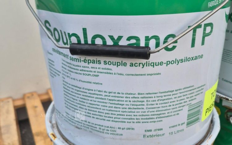 autre Lot de 5 sceaux de revêtement semi-épais souple acrylique-polysiloxane , ton pie  12