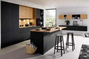 autre Cuisine AMALIA, marque OSKAB  Finition Noir & Bois  158