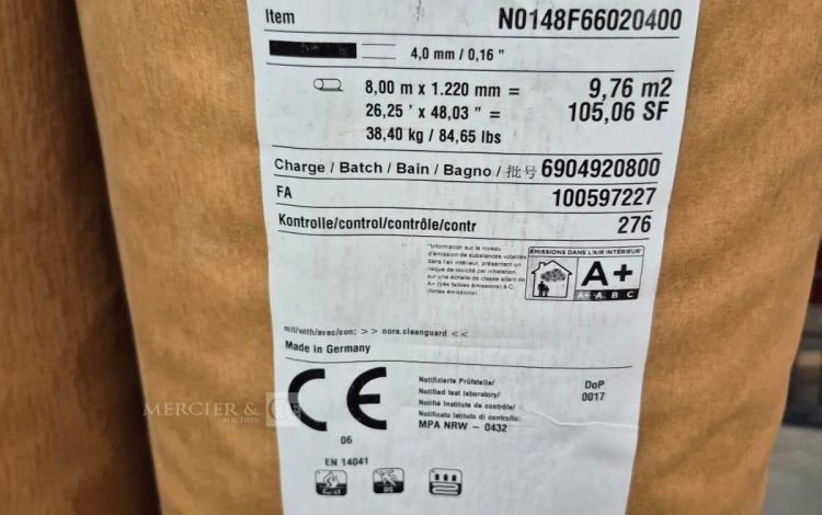 autre Lot comprenant 3 rouleaux de revêtement de sol souple acoustique NORAPLAN Stone  167