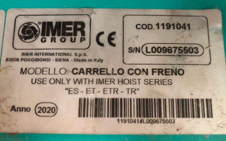 IMER CARRELLO CON FRENO  TRE010168