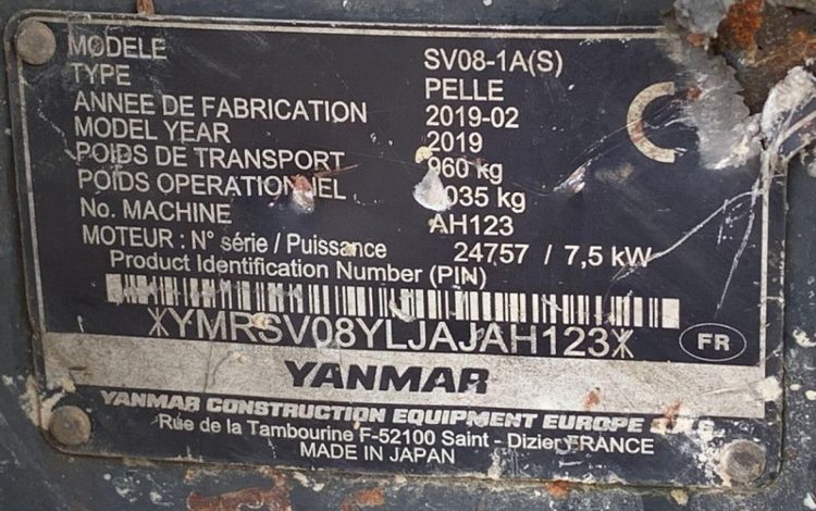 YANMAR SV08-1A(S)  MIN010777