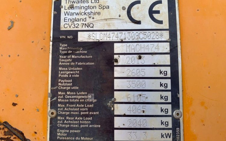 THWAITES MACH474  H835F012
