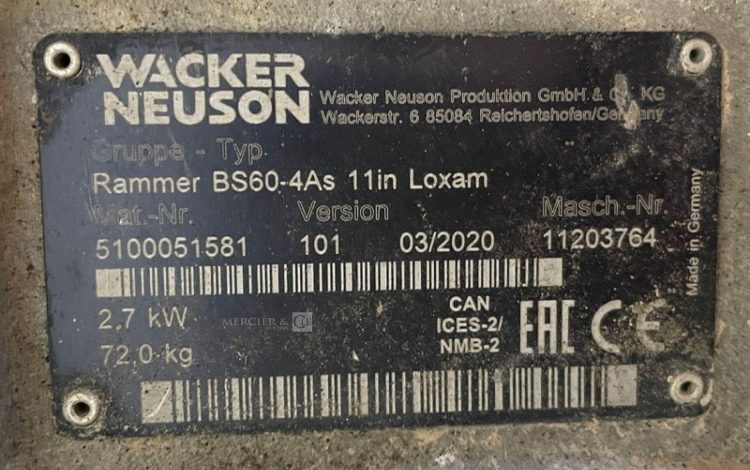 WACKER NEUSON BS60-4AS  14MAM32026