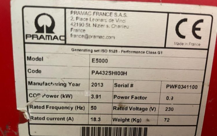 PRAMAC E5000  65MAM32026