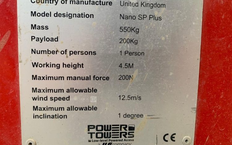 JLG NANO SP PLUS  381162