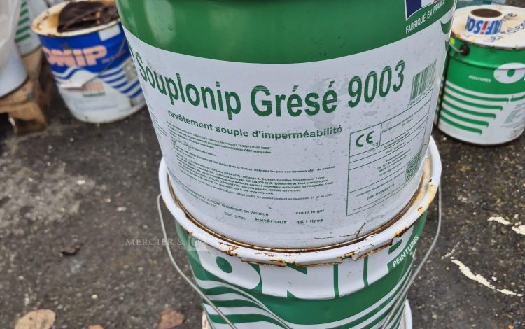 autre Lot de 5 sceaux de revêtement souple d&rsquo;imperméabilité Souplonip Grésé 9003 , 15L  168