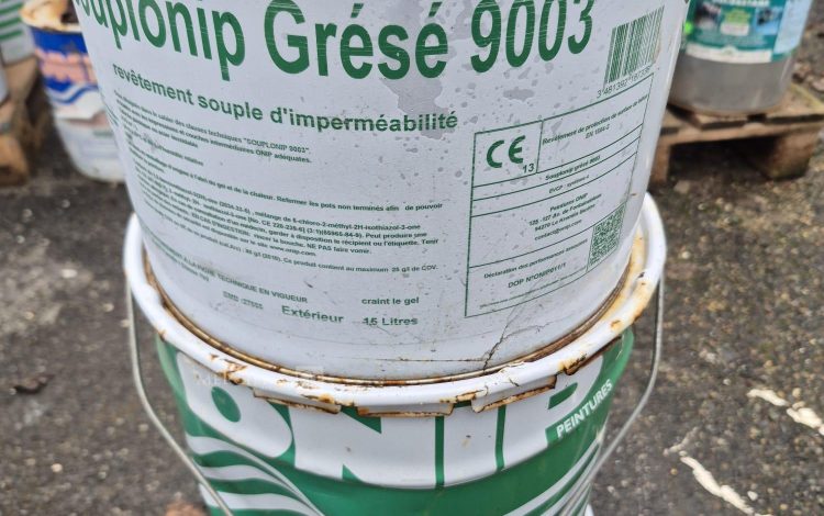 autre Lot de 5 sceaux de revêtement souple d&rsquo;imperméabilité Souplonip Grésé 9003 , 15L  168