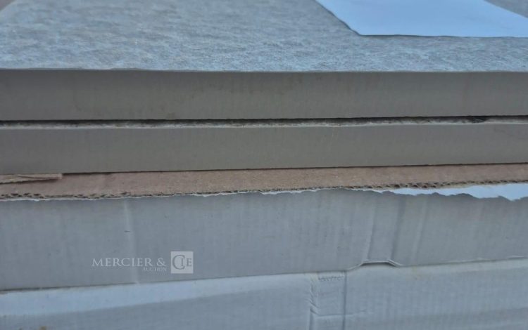 autre Lot denviron 8 m² de carrelage extérieur composé de dalles 60 × 60 cm.  17